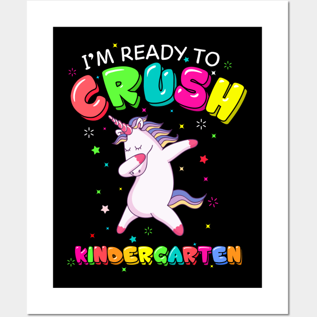 I'm ready to crush kindergarten dabbing Unicorn Wall Art by opippi